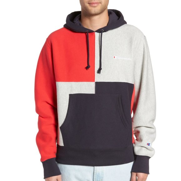 champion patchwork hoodie